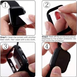 apple watch case with tempered glass for apple watch series 8 3 6 se series 7 accessories i phonecases com 5