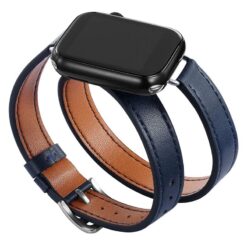 double band leather strap for apple watch 8 7 6 se 5 4 3 2 ultra 494542 44384041mm i phonecases com 9