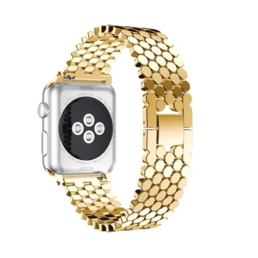 stainless steel hex watch band bracelet for apple watch 8 ultra 49mm 7 6 5 4 3 unisex wristband