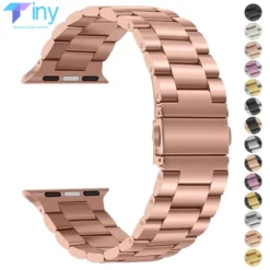 stainless steel wristband for apple watch 8 7 se 6 5 4 ultra 49mm 40/44/42/38/41/45mm
