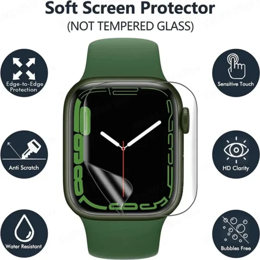 anti bubble anti scratch ultra thin screen protector film for apple watch ultra 8 7 6 se 5 4 3