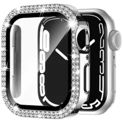 bling diamond bumper case for apple watch series 7 3 8 5 6 se 45/41/40/44/42/38mm
