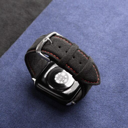 sport luxury alcantara strap for apple watch 45444149mm suede leather band for iwatch i phonecases com 3