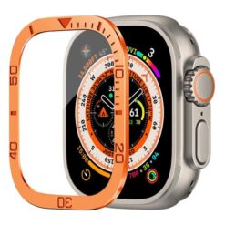 tempered glass screen protector for apple watch ultra 49mm with metal aluminum alloy bumper i phonecases com 12 23163431223414