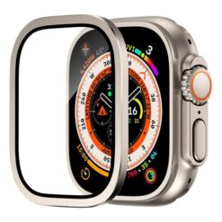 tempered glass screen protector for apple watch ultra 49mm with metal aluminum alloy bumper i phonecases com 13 23163431288950