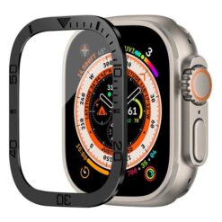 tempered glass screen protector for apple watch ultra 49mm with metal aluminum alloy bumper i phonecases com 17 23163431452790