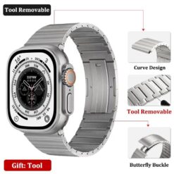 titanium alloy bracelet band for apple watch 8 7 6 5 4 3 se 38 40 42 44 49mm metal bracelet i phonecases com 10