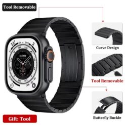 titanium alloy bracelet band for apple watch 8 7 6 5 4 3 se 38 40 42 44 49mm metal bracelet i phonecases com 12