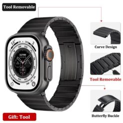 titanium alloy bracelet band for apple watch 8 7 6 5 4 3 se 38 40 42 44 49mm metal bracelet i phonecases com 13