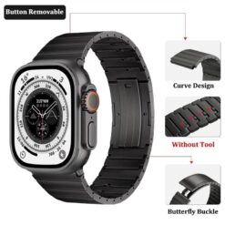 titanium alloy bracelet band for apple watch 8 7 6 5 4 3 se 38 40 42 44 49mm metal bracelet i phonecases com 7