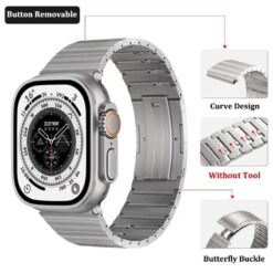 titanium alloy bracelet band for apple watch 8 7 6 5 4 3 se 38 40 42 44 49mm metal bracelet i phonecases com 9