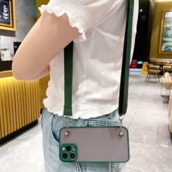 crossbody lanyard strap clear matte case for iphone 14 13 12 11 xs xr x 8 7 plus 6 s se 3