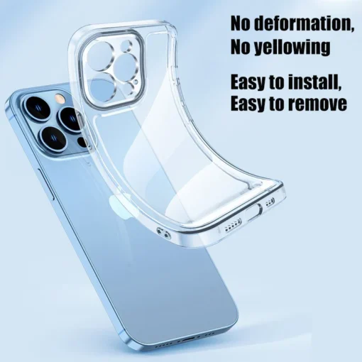 thick silicon space bumper case for iphone 13 14 12 pro max 11 x xr xs 7 8 transparent cover
