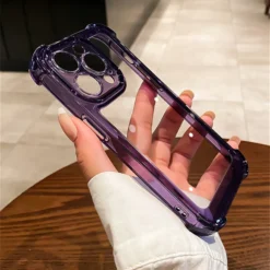 transparent silicone armor shockproof phone case for iphone15 14 13 12 11 pro max xs max x xr clear hard anti shock bumper cover