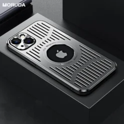 metal magnetic heat dissipation ventilated phone case for iphone 14 pro max plus 12 13 pro