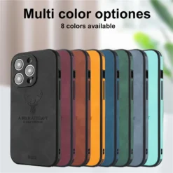 vintage lamb skin leather deer case for iphone 15 14 13 12 11 pro max 15pro 14pro 13pro full cover for magsafe wireless charging