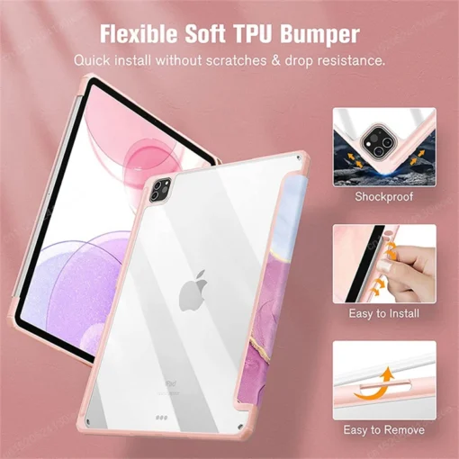 ipad case for pro 11 2024 2022 2021 2020 9.7 5th 6th 10.2 7th 8th 9th 10th generation funda for ipad air 11" 5th 4th 10.9 cover