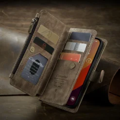 vintage leather card holder wallet case for iphone 14 pro max plus 11 12 13 x xr xs max 8 7 6s