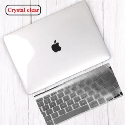 crystal clear transparent case for apple macbook pro 13 m1 15/16 macbook air +keyboard cover