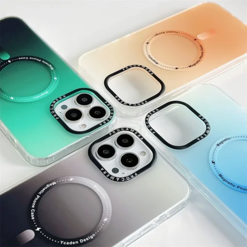 gradient aurora matte magnetic magsafe case for iphone 14 pro max 11 12 13 14 pro max