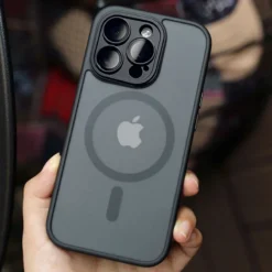 magnetic luxury matte translucent armor shockproof case for iphone 14 13 12 11 15 pro max plus for magsafe wireless charge cover