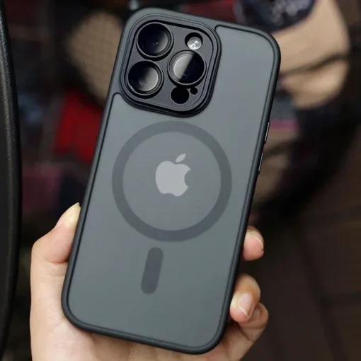 magnetic luxury matte translucent armor shockproof case for iphone 14 13 12 11 15 pro max plus for magsafe wireless charge cover