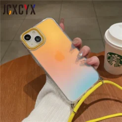 luxury laser matte gradient case for iphone 13 12 11 pro max se 14 plus lens protection