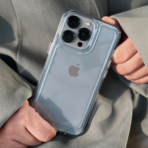 thick silicon space bumper case for iphone 13 14 12 pro max 11 x xr xs 7 8 transparent cover
