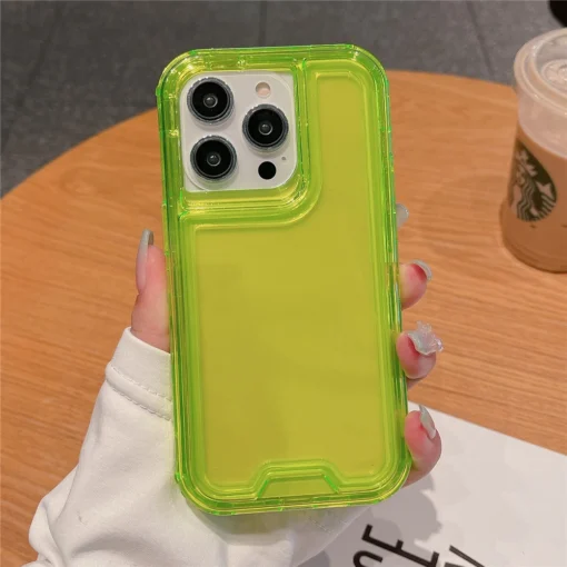 heavy duty shockproof armor case for iphone 14 13 pro max 12 11 x xr xs transparent cover