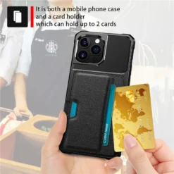 shockproof bumper multi card holder magnetic case for iphone 14 pro max plus 13 12 mini