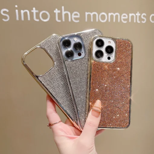 diamond phone case for iphone 15 14 13 12 11 pro max xr xs x 7 8 plus se mini luxury bling glitter soft cover accessories