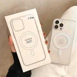 original clear magsafe magnetic wireless charging animation case for iphone 15 14 13 12 11 plus mini pro max x xs xr 7 8 cover