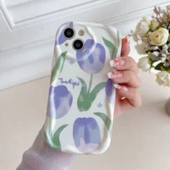 oil painting flower tulip pattern shockproof iphone series phone cases