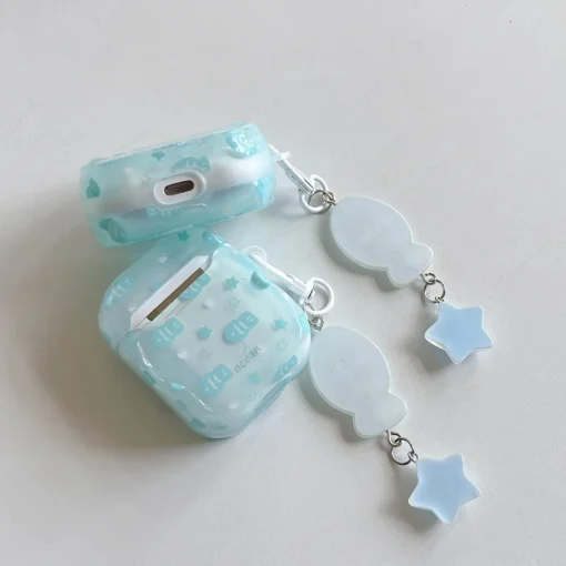 Blue Fish Headphone Case with Pendant for AirPods 1 2 3 4 Pro - Image 4
