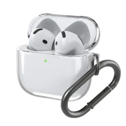 Translucent Bluetooth Headset Case with Clip for AirPods 4